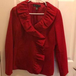 INC red ruffle blazer